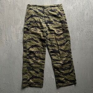 Vintage Vietnam Tiger Stripe Camo Pants Men 32x28 Green‎ 60s US Army Lightweight